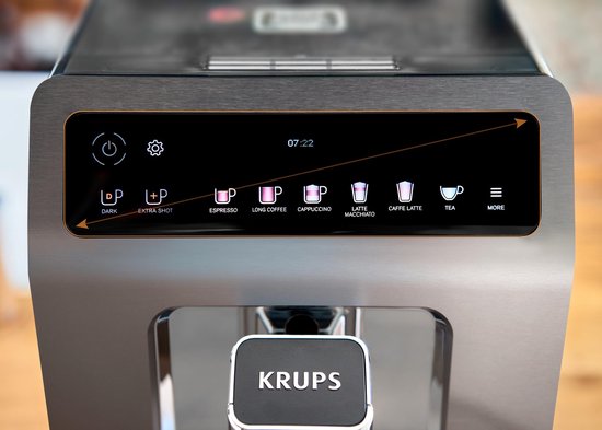 Krups Evidence+ EA894T – Vollautomatische Espressomaschine – Premium-Design – 19 Einstellungen – Individuell anpassbar – Für Espresso und Cappuccino