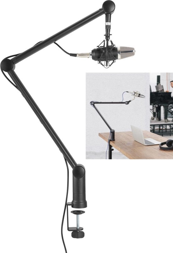 Professioneller Mikrofonarmständer verstellbar für Vlogging Podcasting Broadcasting Gaming
