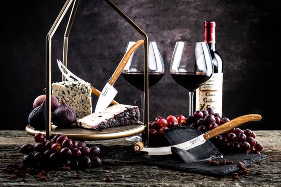 Laguiole Style de Vie Käsemesserset Luxury Line – 3-teilig – Olivenholz