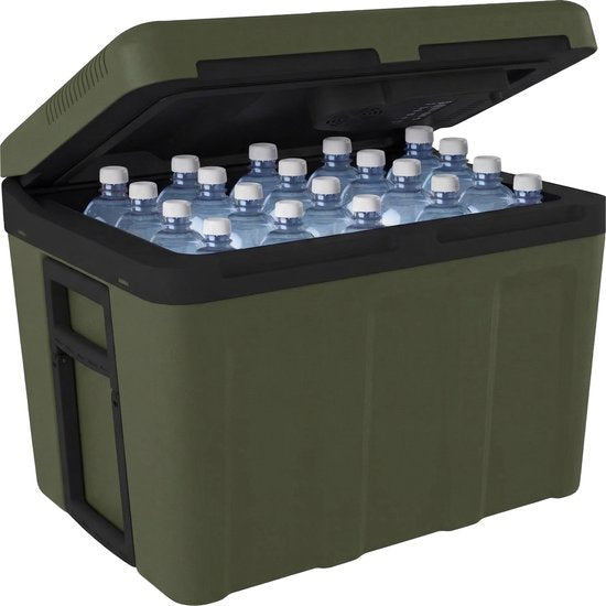 Auronic Coolbox Electric 12V und 230V - 40L - Auto - Camping Kühlschrank - Kühlung und Heizung - Frigobox - Grün