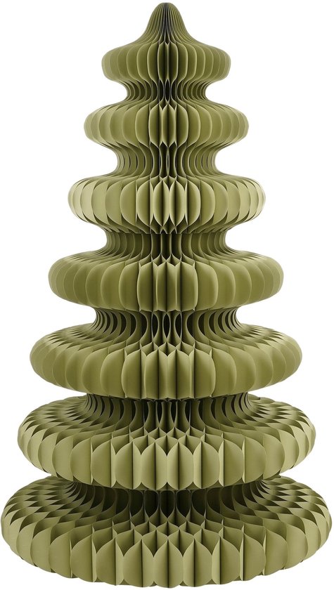 Mica Decorations Papier-Weihnachtsbaum – Zusammenklappbarer künstlicher Weihnachtsbaum – H 212 x Ø 148 cm – Weihnachtsdekoration – 100 % FSC – Grün