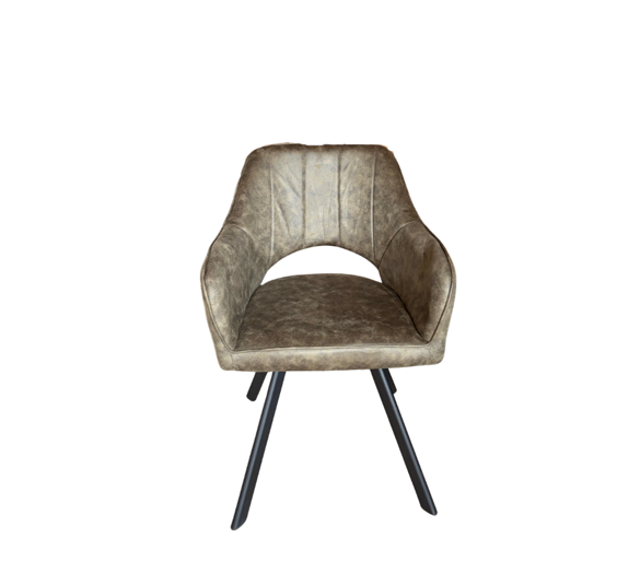 Furniture31 Tenno Esstisch-Drehstühle 2er-Set - Mikrofaser - 55 x 45 x 88 cm - 360° drehbar