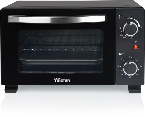 Tristar OV-3610 - Mini-Backofen - 10L - 800W - Camping Backofen Freistehend - Schwarz