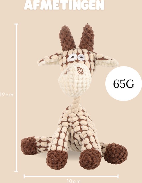 Dutchwide Plush Dog Cuddle - Kuh - Hundespielzeug - Mit Quietsche - Hunde - Spielzeug - Langlebig - Spielzeug - Intelligenz - Intelligenz