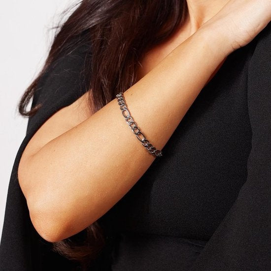 Laura Ferini Damenarmband Prego Silber - Silbergliederarmband - 18K Weißgold vergoldet - Schmuck - Accessoires - Schmuck - Damenarmband