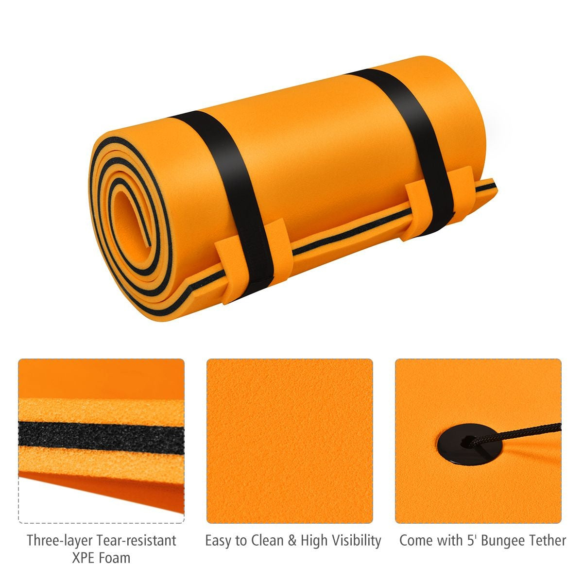Coast Schwimmende Matte - Max. 60 kg - 210 x 66 kg - Orange