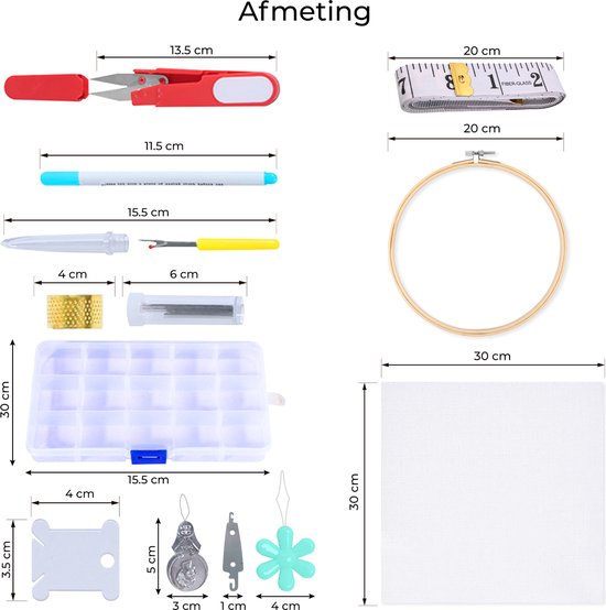 Happy Goods - Sticksets Erwachsene - 50 Farben Starter Set - Sticken - Hobby und Kreatives - Stickset