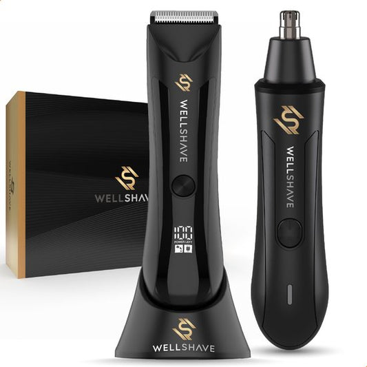 Wellshave Bodygroomer Men and Nose Trimmer - Rasierpaket 2.0 - Body Trimmer Men - Nose Trimmer Men - Nasenhaartrimmer Rasierer für Nase, Schambereich, Körper & Nase