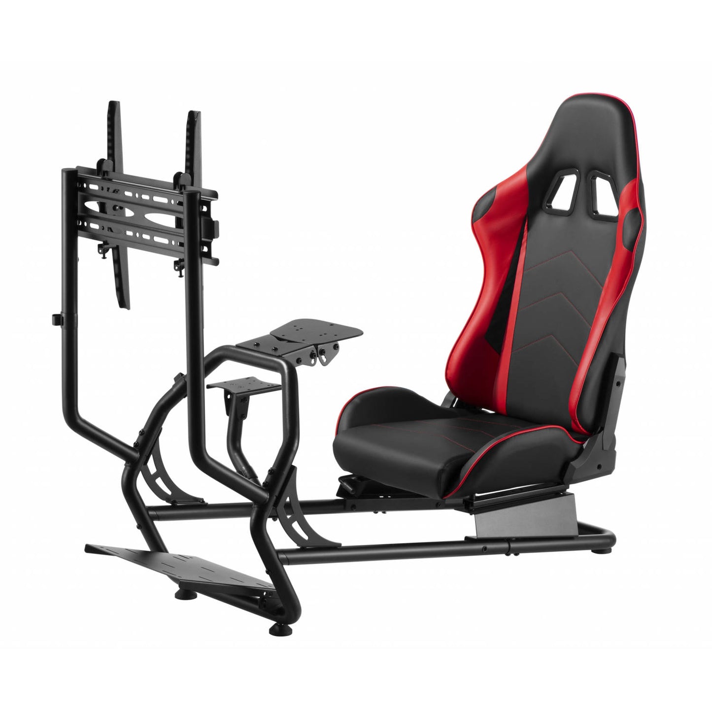 VDD Gaming Racing Seat Cockpit-Simulator - Vollständig einstellbar - 55 x 130 x 110 cm - Schwarz mit Rot