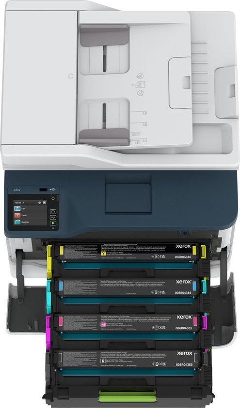 Xerox - Multifunktionsdrucker - 600x600 dpi - USB-Anschluss - 41,2x39,4x30,7 cm - weiß/blau