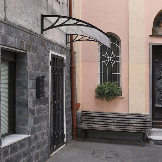 tectake - Türvordach - Schutztürvordach - Polycarbonat - 120 cm breit - 401264