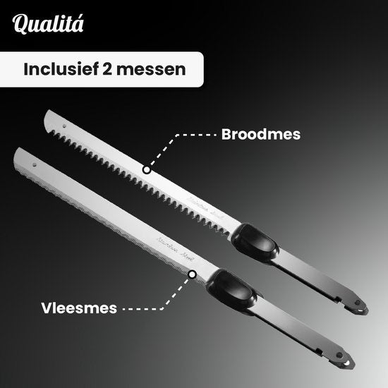 Qualitá® Elektrisches Messer - Elektrisches Brotmesser Fleischmesser - Brotschneidemaschine