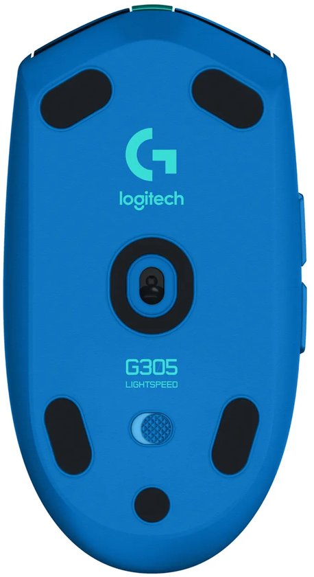 Logitech G305 Lightspeed Gaming-Maus, Bluetooth, optisch, blau, 6 Tasten, 12.000 dpi, beleuchtet, ergonomisch