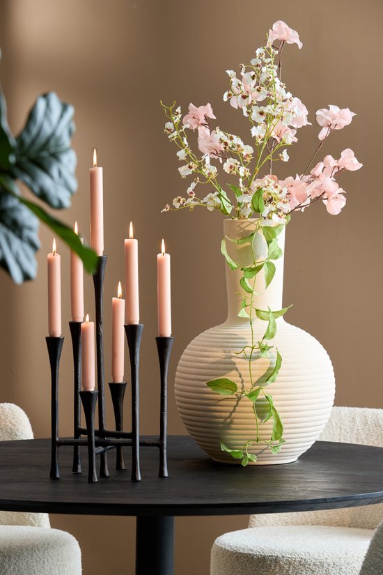 Light & Living Vase Ulloa - Weiß - Ø34cm - Keramik - Modern - Blumenvase - Heimdekoration - Dekorative Vase für Wohnzimmer oder Schlafzimmer