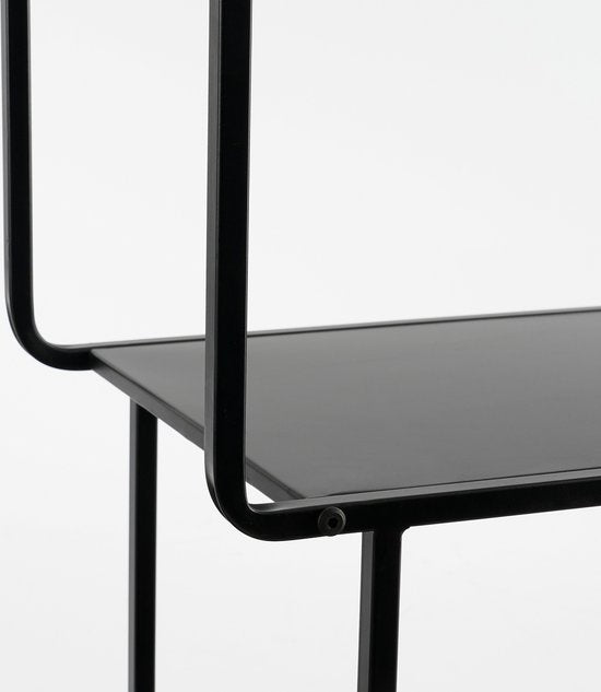 Mica Decorations Jules Offener Schrank - L76 x B30 x H178 cm - Metall - Schwarz