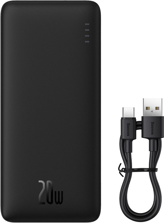 Baseus Airpow – Powerbank – 20 W – 20.000 mAh – USB-A- und USB-C-Kabel