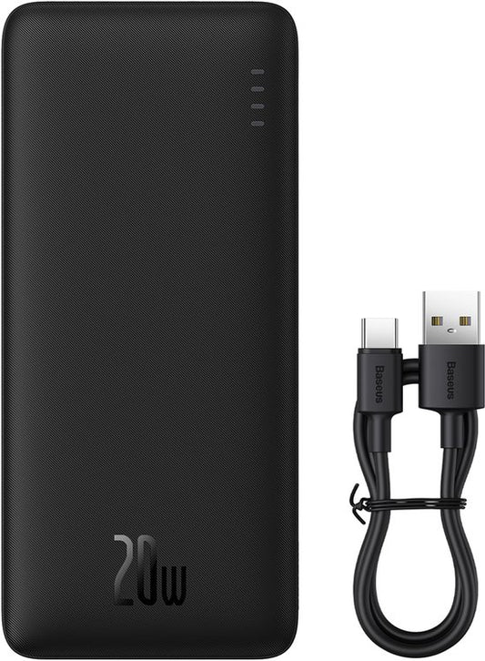 Baseus Airpow – Powerbank – 20 W – 20.000 mAh – USB-A- und USB-C-Kabel