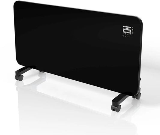 Konvektorheizung - Max. 2000 W - Schwarz - Für Wand- und Bodenmontage