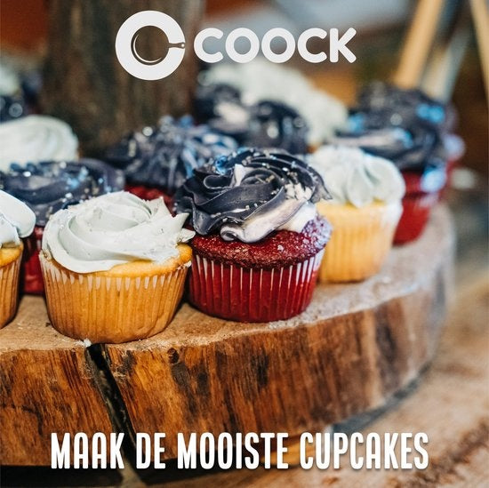 COOCK - Muffin Bakvorm met 12 Cupcake Vormpjes - Non Stick | Incl. Papieren vormpjes & E-book