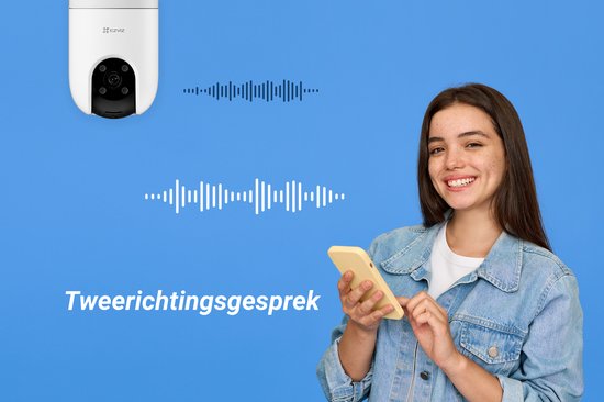 EZVIZ H8c Pro 3K – WLAN-Überwachungskamera für den Außenbereich – PTZ mit 360°-Sichtfeld – KI-basierte Personen- und Fahrzeugerkennung – Farb-Nachtsicht und Sirene – Zwei-Wege-Audio