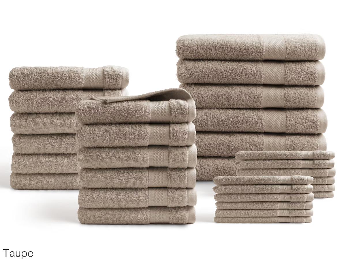 DoubleDry Badtextil-Set Hotel-Kollektion – 30-teilig – 500 g/m² – Bordeaux