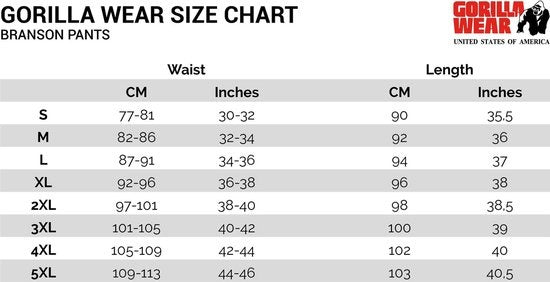 Gorilla Wear Branson Training Hose - Schwarz/Rot - M