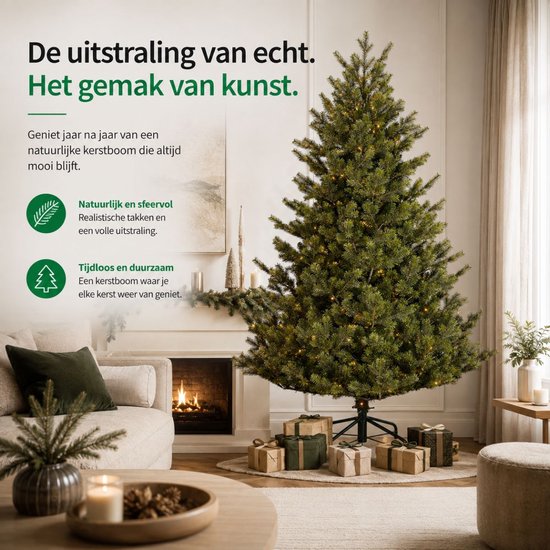 Black Box Trees Clive Weihnachtsbaum – Realistischer Kunstbaum mit üppiger Optik und 1840 Zweigen – Weihnachtsdekoration für den Innenbereich – Stimmungsvoll und realistisch – Einfach aufzubauen – H 185 x Ø 130 cm – Grün