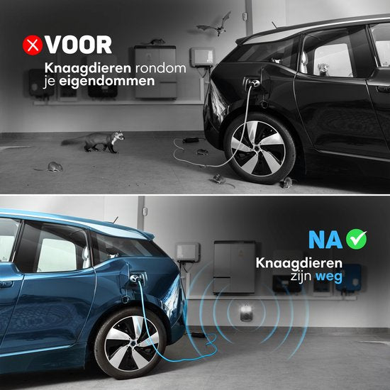 Vulpes Goods® Repellent Marder Repellent PRO V3 - Schädlingsabwehr - Steinmarderabwehr für den Außenbereich - 100% wasserdicht - kabellos & wiederaufladbar