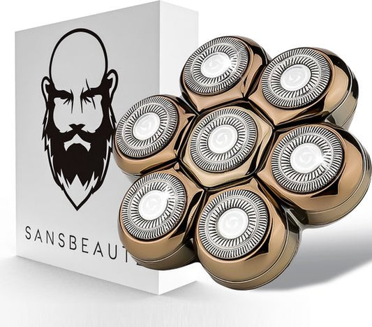 Sansbeauté® Scherkopf - Scherkopf - Magnetisch - Auswechselbar - 7 Klingen - MS-686 & MS-687 - Geeignet für alle Sansbeauté® SkullSharp PRO MAX