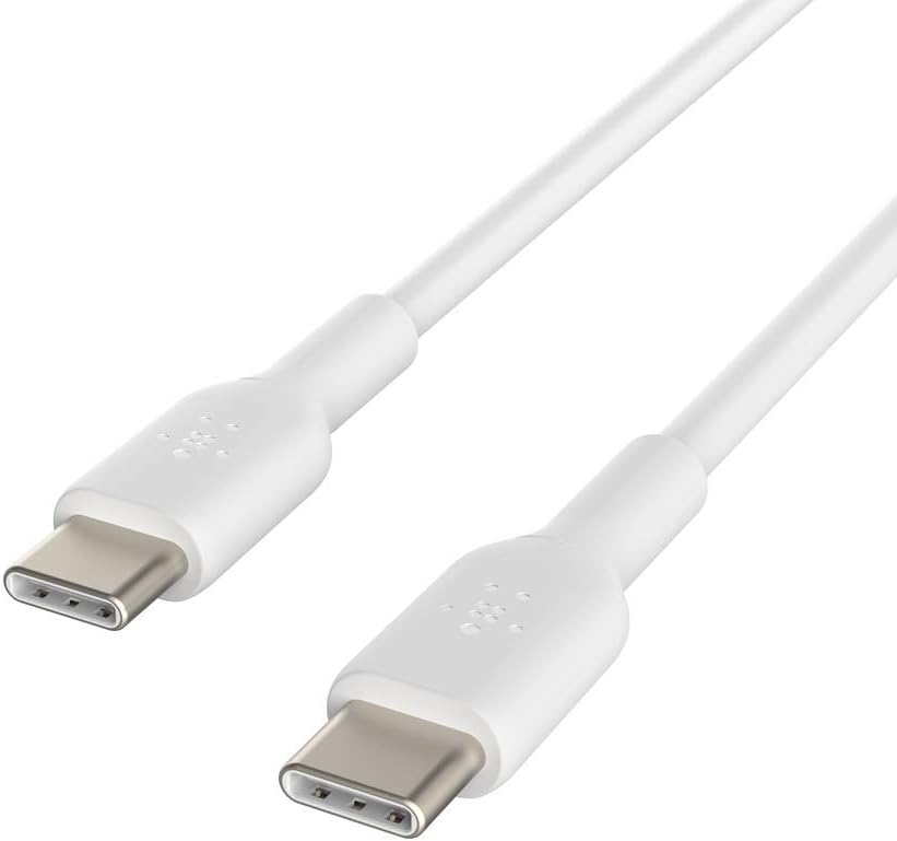 Belkin BoostCharge 2er-Pack 2 m USB-C/USB-C Kabel, Schnellladekabel für iPhone 16, Samsung Galaxy S24, Pixel, iPad, Nintendo Switch - Weiß