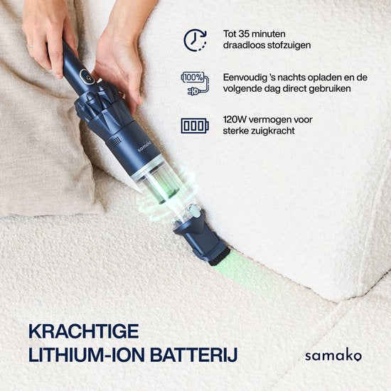 Dustbuster NanoDetect 120W - Kabelloser Staubabsauger - Leistungsstarker Handstaubsauger - Kabellos - Auto-Staubabsauger - Samako