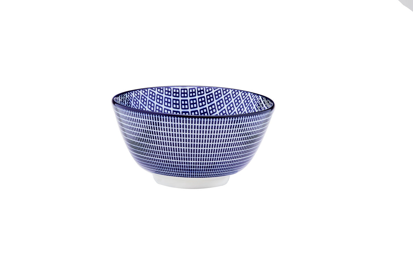 BJORN Sphere Pattern - 6er Set Schalen Ã˜12cm - Porzellan - Spülmaschinenfest - Dunkelblau