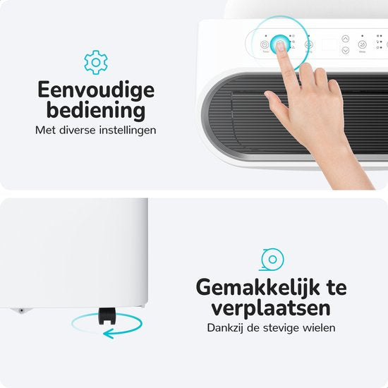 Bloomfold Mobile Air Conditioner - 12.000 BTU - 4-in-1 - Klimaanlage mit Fensterdichtungs-Kits - Schlafzimmer - Wohnzimmer - kühlen bis zu 35mÂ²
