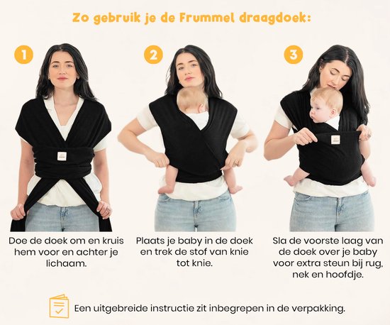 Frummel Baby Sling - Baby Tragetuch - Gewebt - Baby 0-36 Monate - Neugeborenes - Beige