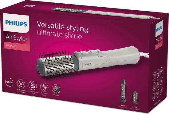 Philips Air Styler der 7000er-Serie – Föhnbürste – Für glänzendes, gesundes Haar mit viel Volumen – BHA710/00