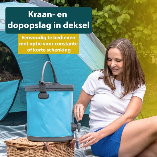 Colapz Faltbarer Wasserkanister 20 l Premium – BPA-freier Camping-Wassertank mit verriegelbarem Deckel und Hahn – Robuster Trinkwasserbehälter für den Außenbereich, den Garten und das Wohnmobil