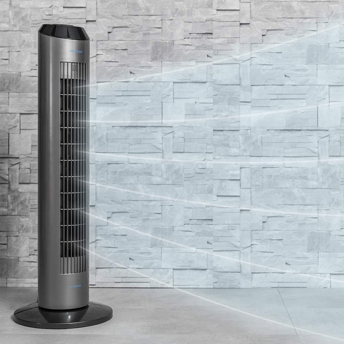 Cecotec Turmventilator 8190 - EnergySilence - Skyline Ionic - 96 cm hoch - Schwarz