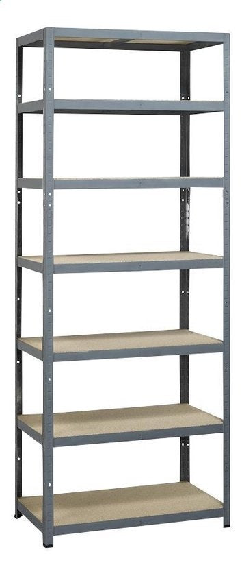 Avasco Lagerregal L Strong - 222cm hoch - 1400 kg Tragfähigkeit - 200 kg Tragfähigkeit pro Fachboden - Montage ohne Schrauben