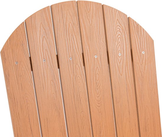 AXI Claire Adirondack Stuhl Braun – Loungesessel aus Kunststoff mit Armlehnen – Zusammenklappbar – Hohe Rückenlehne – Gartenstuhl – 84,5 x 77 x 95,5 cm – Langlebig und witterungsbeständig