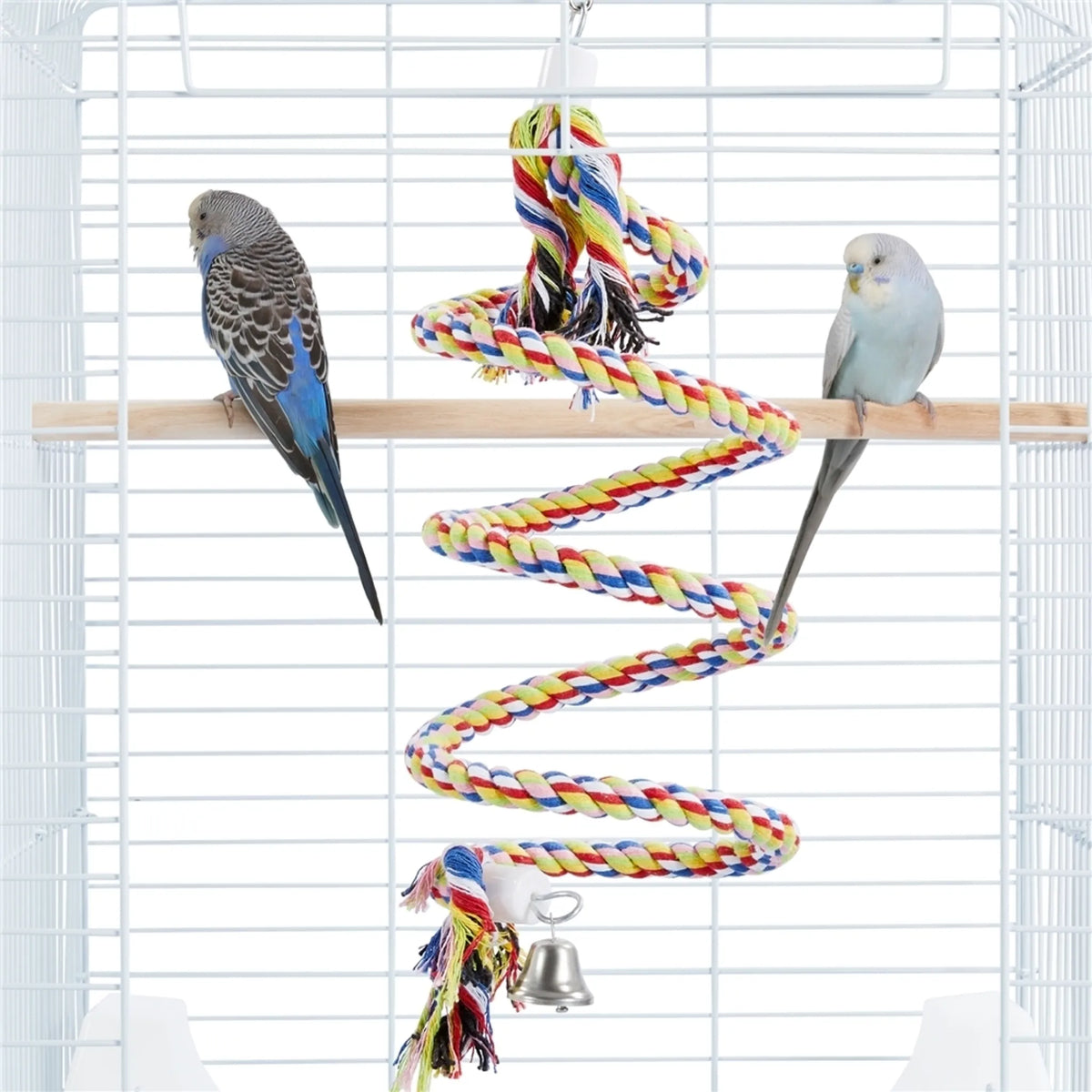Yaheetech Vogelkäfig mit Spielzeug - 40 x 40 x 58 cm - Ausgestattet mit extra Öffnung an der Oberseite und ausziehbarem Tablett und 4 hölzernen Sitzstangen - Für Sittiche und Kanarienvögel - Schwarzes Metall und Holz