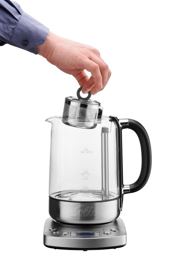 Solis Tea Kettle Automatic 5518 – Wasserkocher mit Temperaturregelung – Teekocher – Silber
