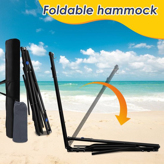 Hängematte mit Gestell dunkelgrau bis 150kg Hängematten Outdoor Bar Hängematte Hängesessel