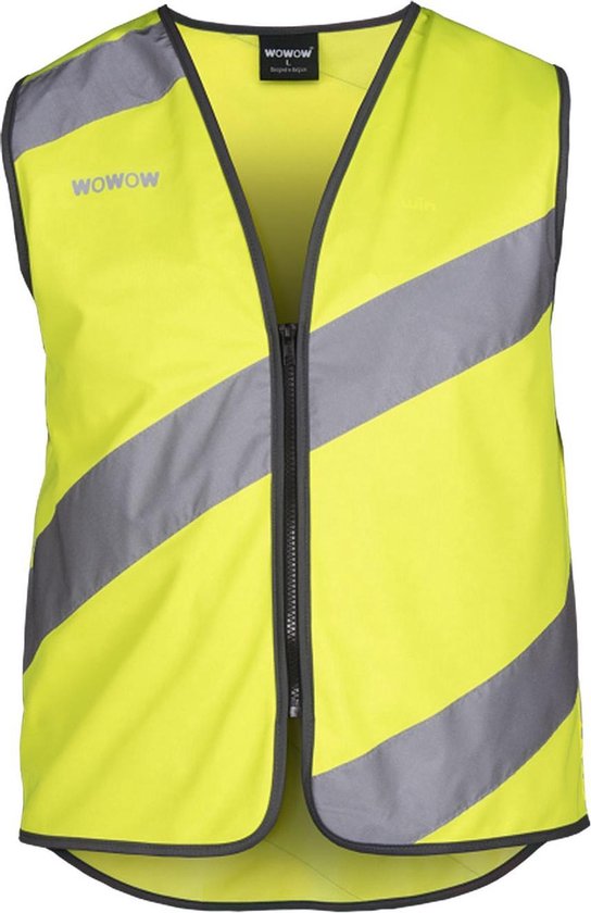 WOWOW Roadie Sicherheitsweste - Fluo Jacke Radfahren Laufen - EN1150 Zertifikat