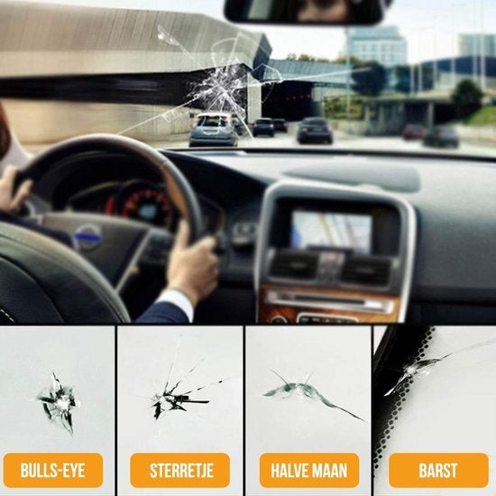 Autoglas-Reparaturset | Autoglas selbst reparieren | Riss im Glas reparieren | Stern im Glas reparieren | Auto vorwärts