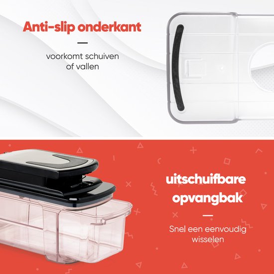 Stosh Mandoline – Gemüseschneider – Zwiebelschneider – Spiralschneider – Pommes-Frites-Schneider – Reibe – 6-teilig – Schwarz – Edelstahl – BPA-frei