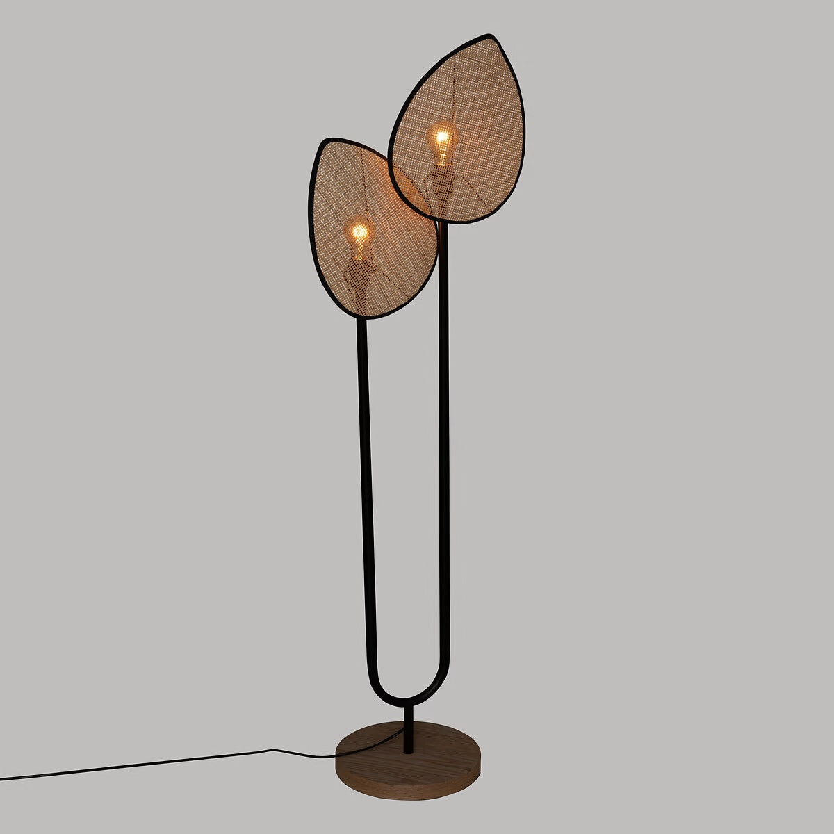 Atmosphera Olme Stehlampe – Metall und Naturholz – 143 cm