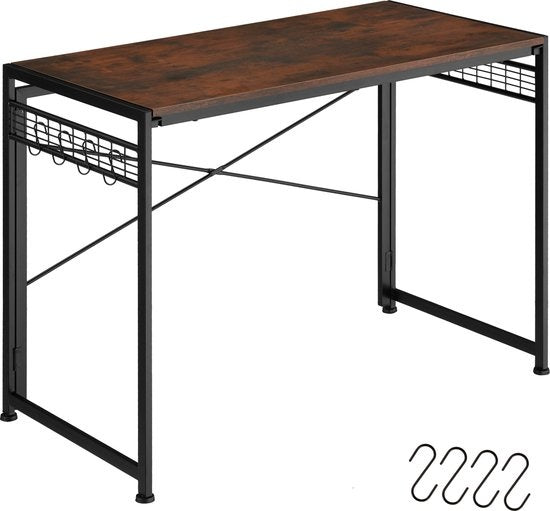 tectake - Paterson Klapptisch 102x51x77cm - dunkelbraun - 404660