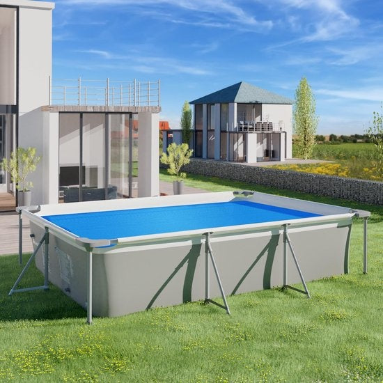 tectake - Poolabdeckung Solarfolie blau rechteckig 220 x 450 cm - 403103