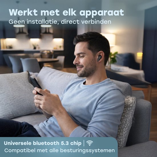 Audyn Kabellose Ohrhörer – Kabellose Ohrhörer – Geräuschunterdrückung ANC+ENC – Bluetooth – In-Ear – Schwarz – FlowTune Pro