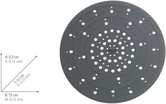Spülbeckenfilter Wenko 53011100 12 x 0,3 cm Grau Silikon